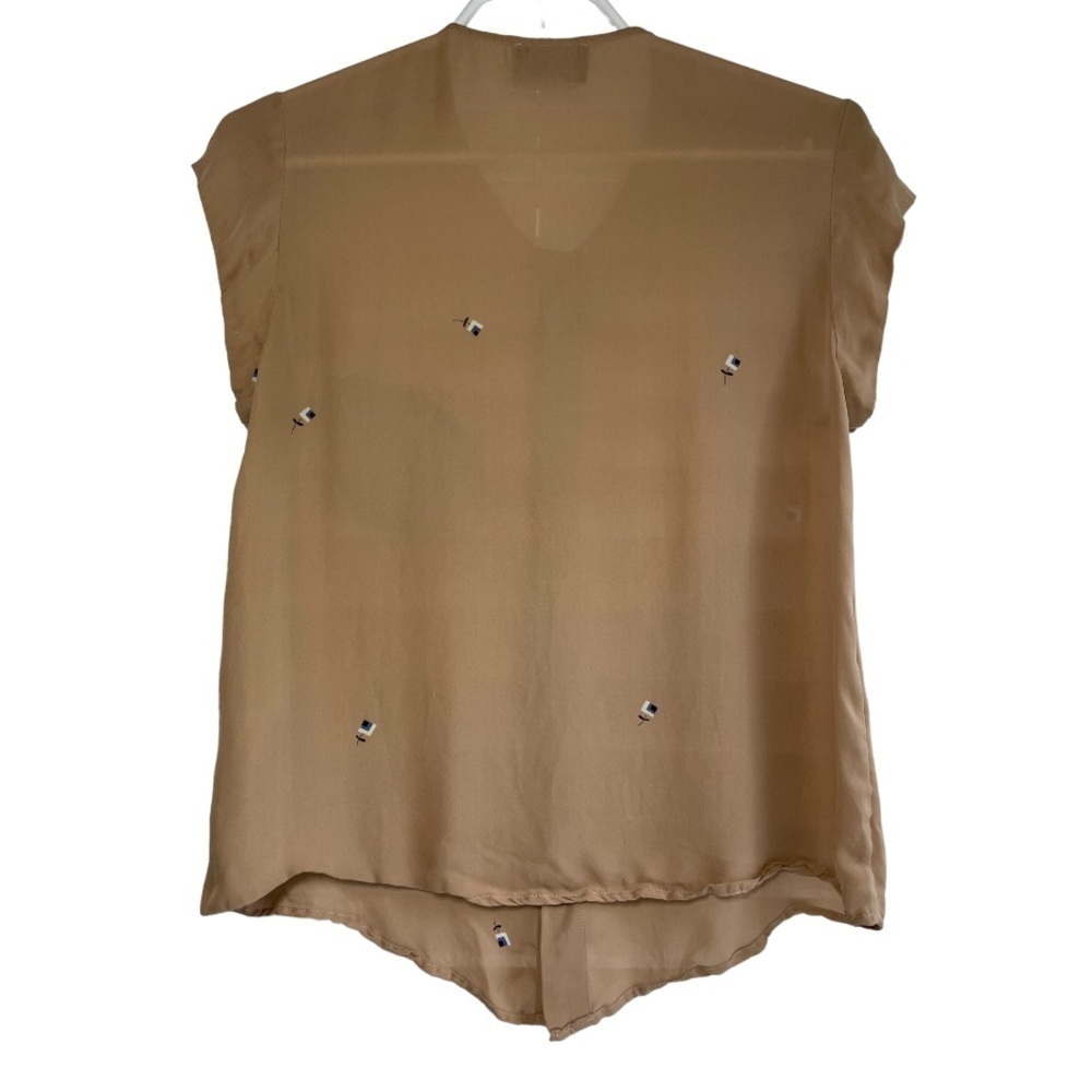 RACHEL Comey Button Front Silk Shirt size 6 - Picture 4 of 6